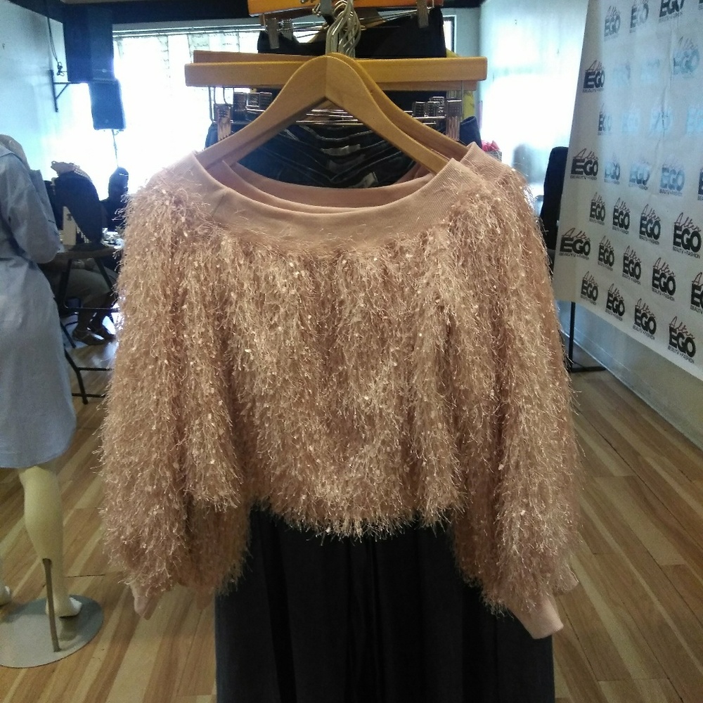 Blush Fringe Top